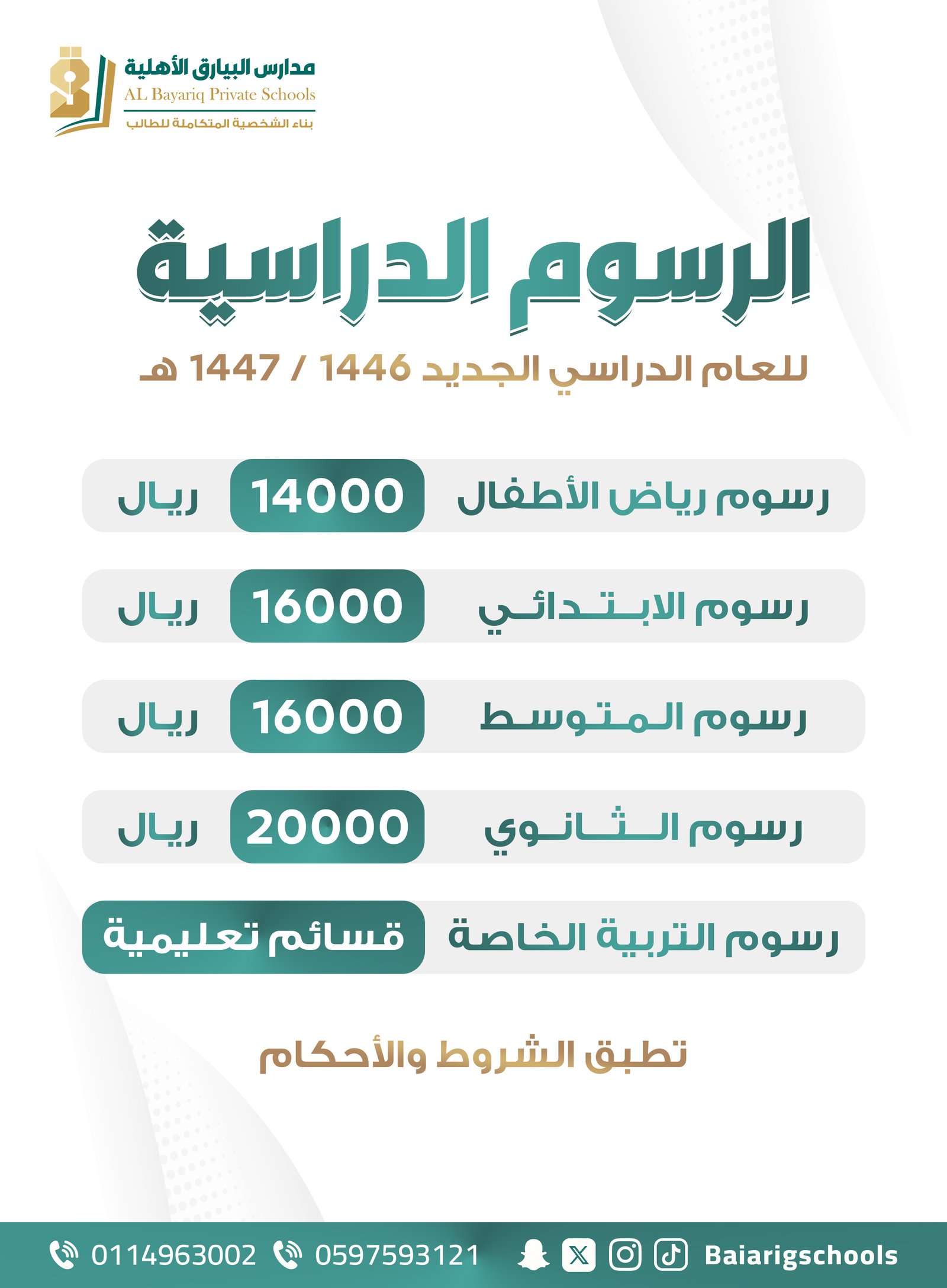 الرسوم الدراسية